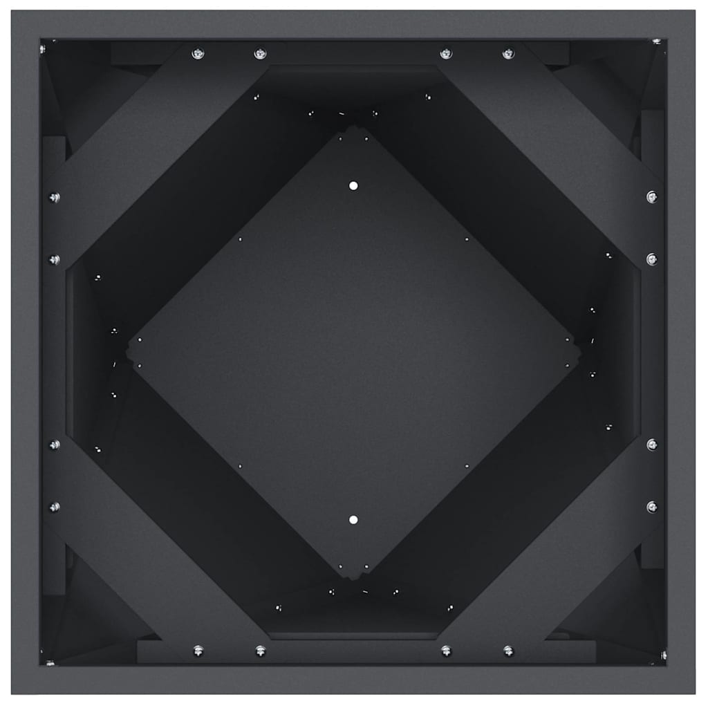 Fioriera Antracite 50 x 50 x 75 cm Acciaio