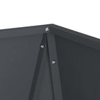 Fioriera 2 pcs Antracite 50 x 50 x 75 cm Acciaio