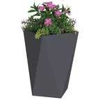 Fioriera 2 pcs Antracite 50 x 50 x 75 cm Acciaio