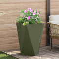 Fioriera Verde oliva 50 x 50 x 75 cm Acciaio