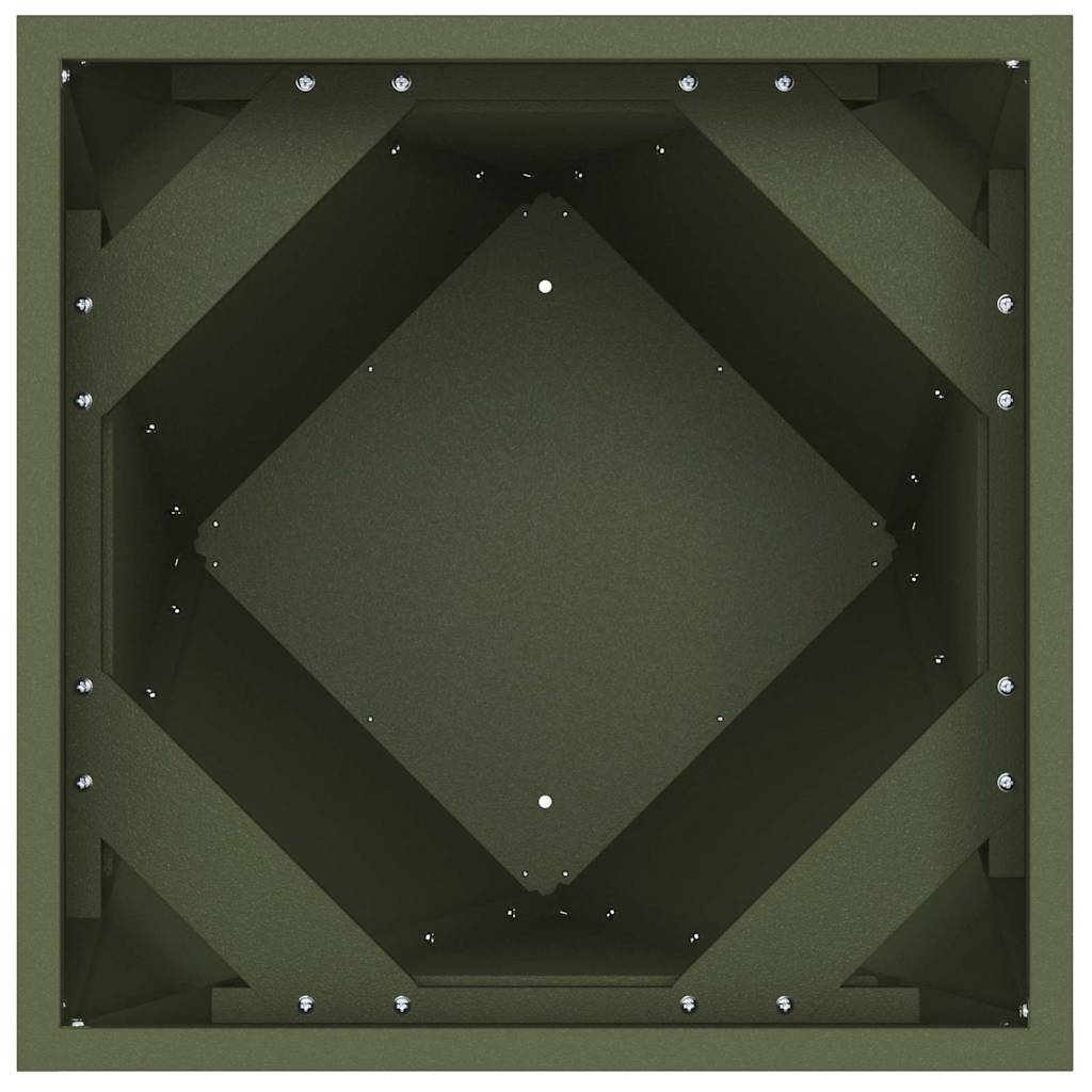 Fioriera Verde oliva 50 x 50 x 75 cm Acciaio