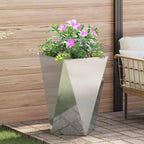 Fioriera 2 pcs Argento 50 x 50 x 75 cm Acciaio zincato