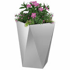 Fioriera 2 pcs Argento 50 x 50 x 75 cm Acciaio zincato