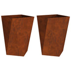 Fioriera 2 pcs Ruggine 50 x 50 x 75 cm