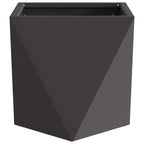 Fioriera 2 pcs Nero 30 x 30 x 30 cm Acciaio