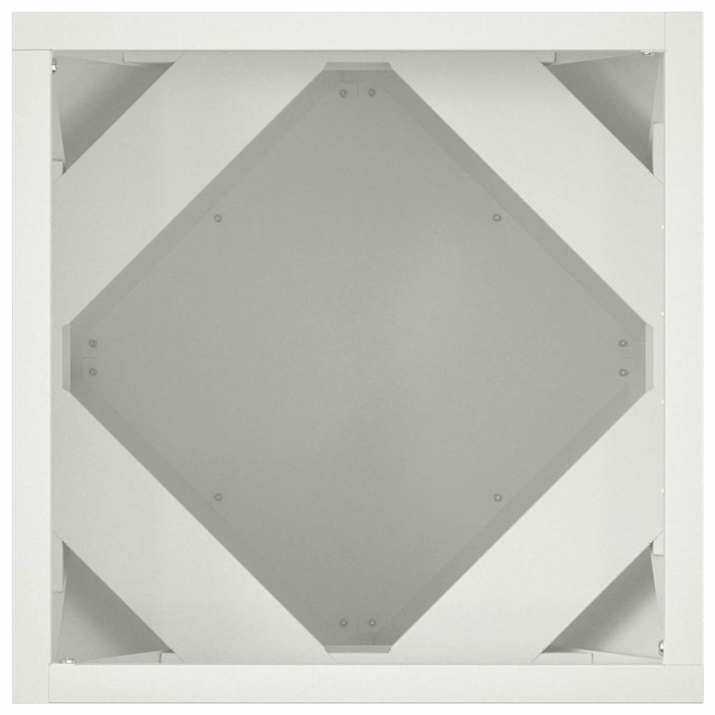 Fioriera 2 pcs Bianco 30 x 30 x 30 cm Acciaio