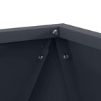 Fioriera 2 pcs Antracite 30 x 30 x 30 cm Acciaio