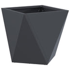 Fioriera 2 pcs Antracite 30 x 30 x 30 cm Acciaio