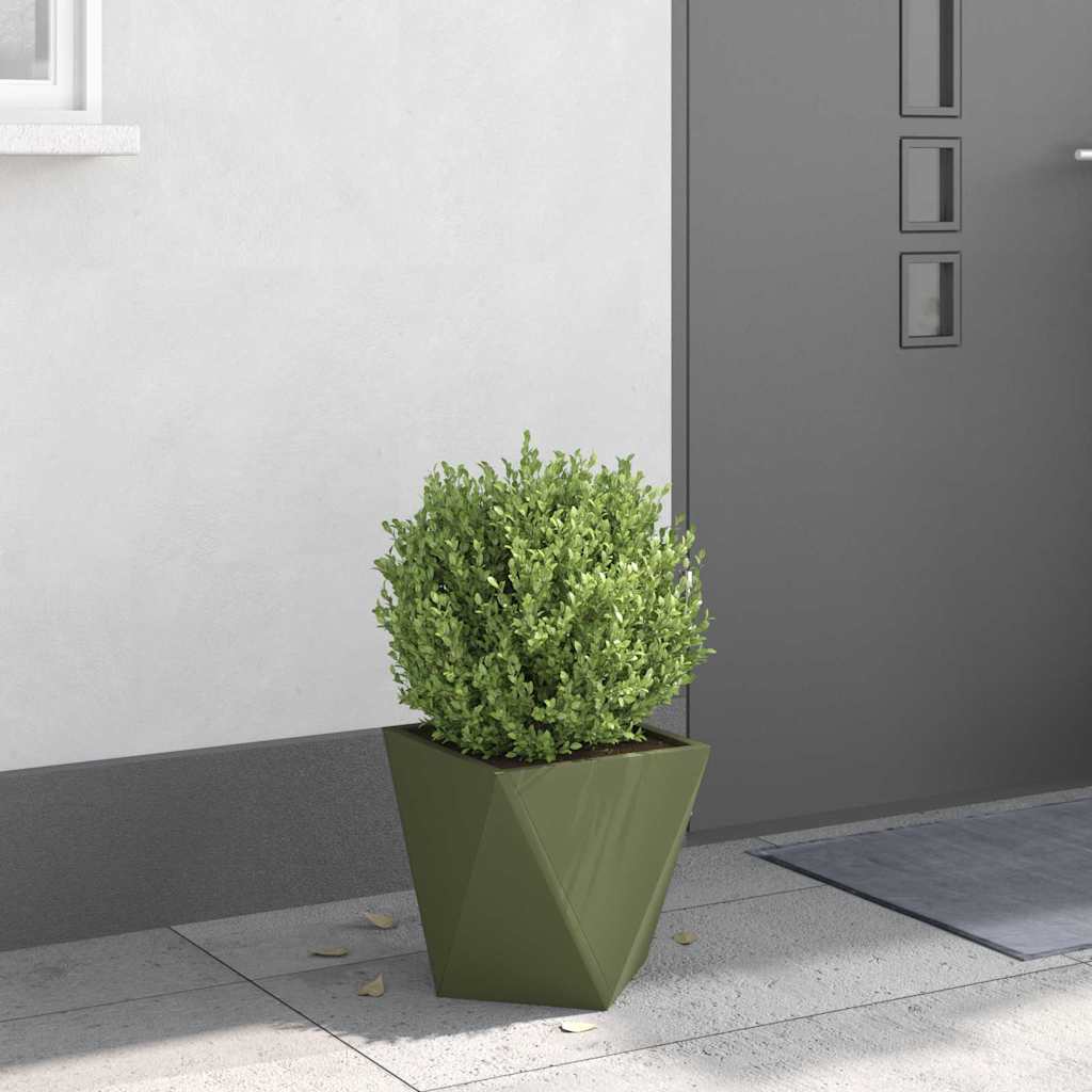 Fioriera Verde oliva 30 x 30 x 30 cm Acciaio