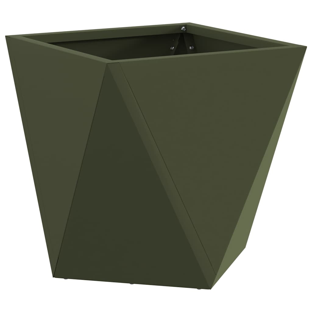 Fioriera Verde oliva 30 x 30 x 30 cm Acciaio