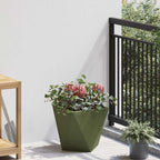 Fioriera 2 pcs Verde oliva 30 x 30 x 30 cm Acciaio