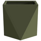 Fioriera 2 pcs Verde oliva 30 x 30 x 30 cm Acciaio