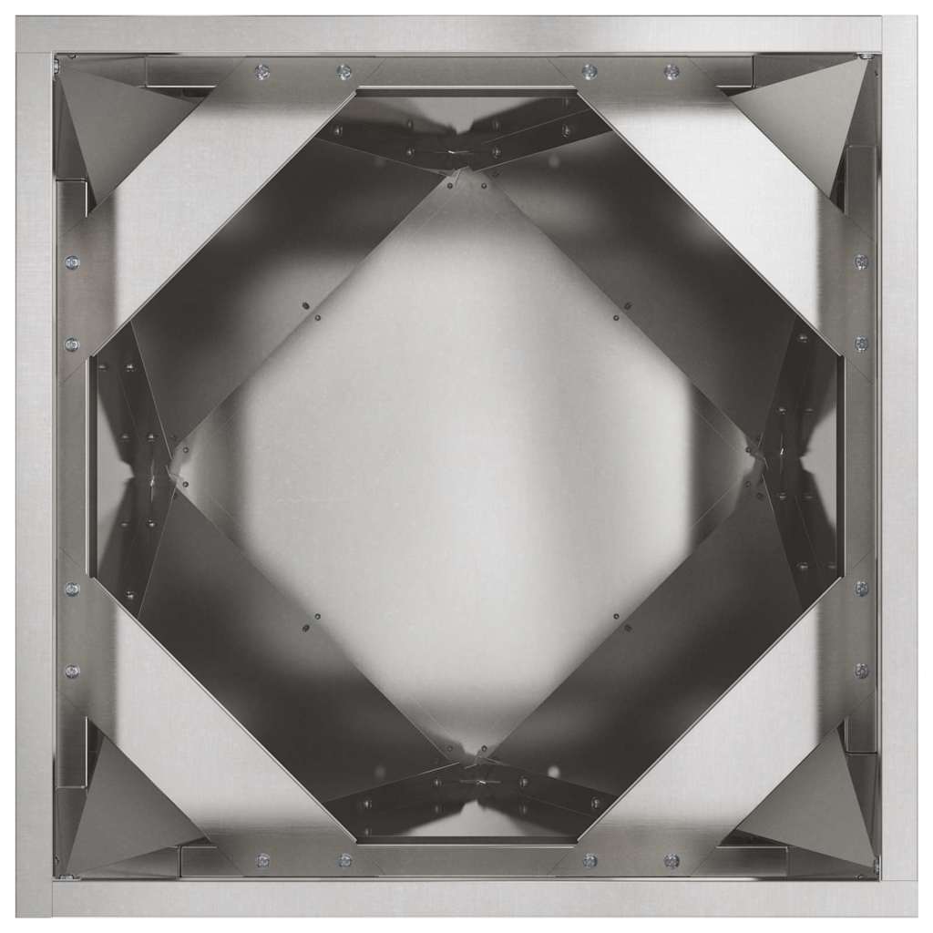 Fioriera 2 pcs Argento 30 x 30 x 30 cm Acciaio inossidabile