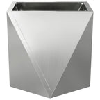 Fioriera 2 pcs Argento 30 x 30 x 30 cm Acciaio zincato