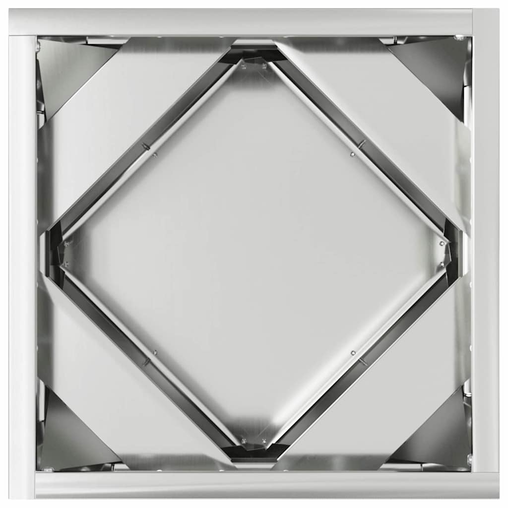 Fioriera 2 pcs Argento 30 x 30 x 30 cm Acciaio zincato
