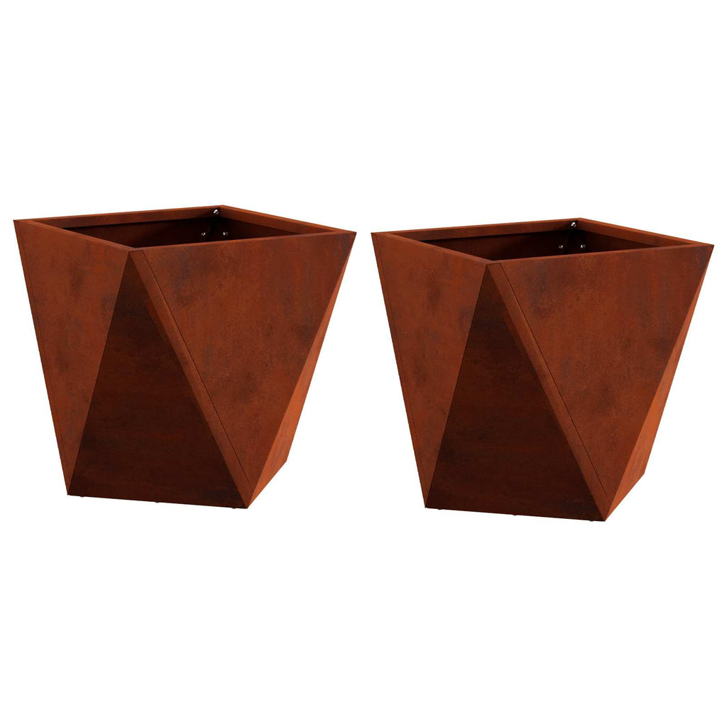 Fioriera 2 pcs Ruggine 30 x 30 x 30 cm