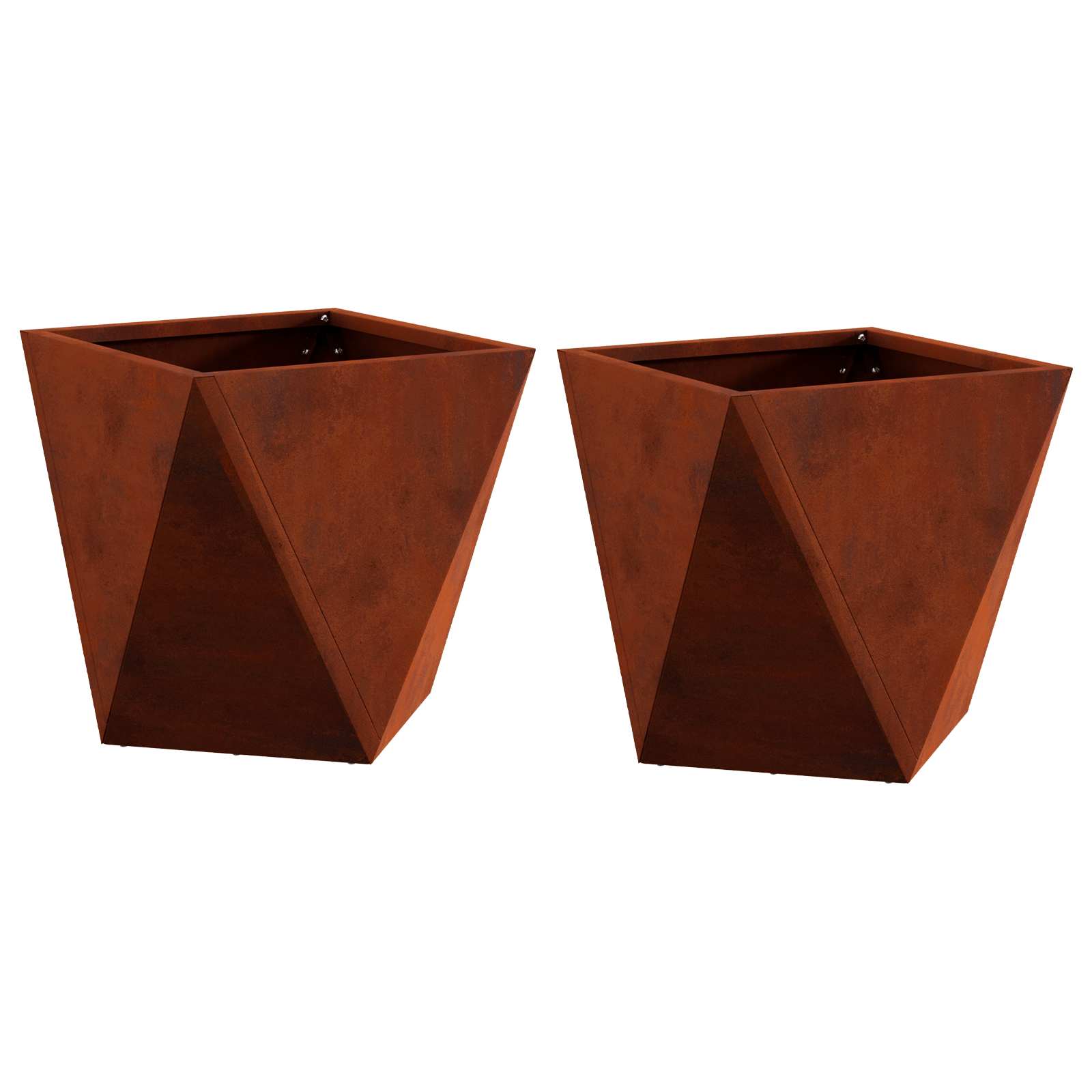 Fioriera 2 pcs Ruggine 30 x 30 x 30 cm