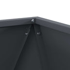 Fioriera 2 pcs Antracite 40 x 40 x 40 cm Acciaio