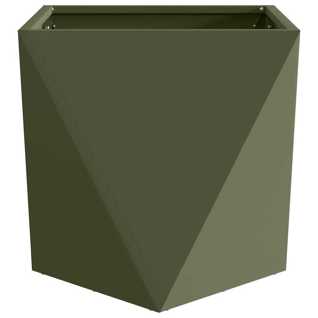 Fioriera Verde oliva 40 x 40 x 40 cm Acciaio