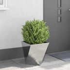 Fioriera 2 pcs Argento 40 x 40 x 40 cm Acciaio inossidabile