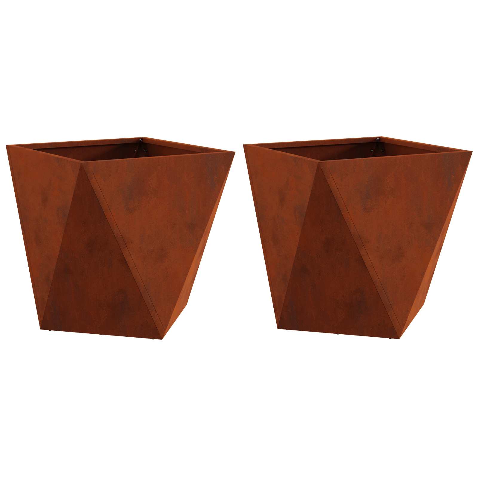 Fioriera 2 pcs Ruggine 40 x 40 x 40 cm
