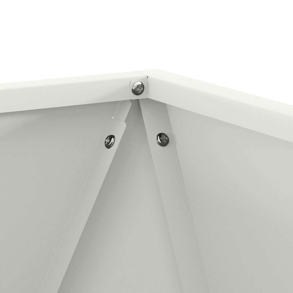 Fioriera Bianco 50 x 50 x 50 cm Acciaio