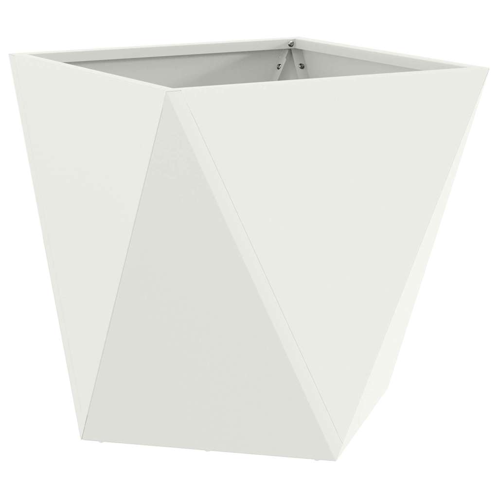 Fioriera Bianco 50 x 50 x 50 cm Acciaio