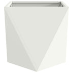 Fioriera Bianco 50 x 50 x 50 cm Acciaio