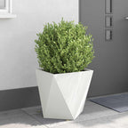 Fioriera 2 pcs Bianco 50 x 50 x 50 cm Acciaio