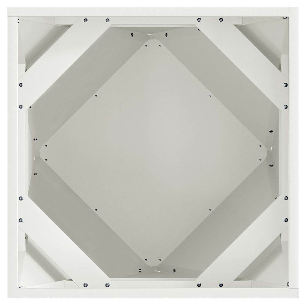 Fioriera 2 pcs Bianco 50 x 50 x 50 cm Acciaio