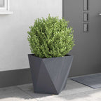 Fioriera 2 pcs Antracite 50 x 50 x 50 cm Acciaio