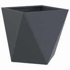 Fioriera 2 pcs Antracite 50 x 50 x 50 cm Acciaio