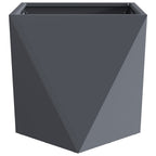 Fioriera 2 pcs Antracite 50 x 50 x 50 cm Acciaio