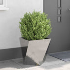 Fioriera 2 pcs Argento 50 x 50 x 50 cm Acciaio inossidabile