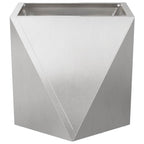 Fioriera 2 pcs Argento 50 x 50 x 50 cm Acciaio inossidabile