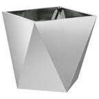 Fioriera 2 pcs Argento 50 x 50 x 50 cm Acciaio zincato