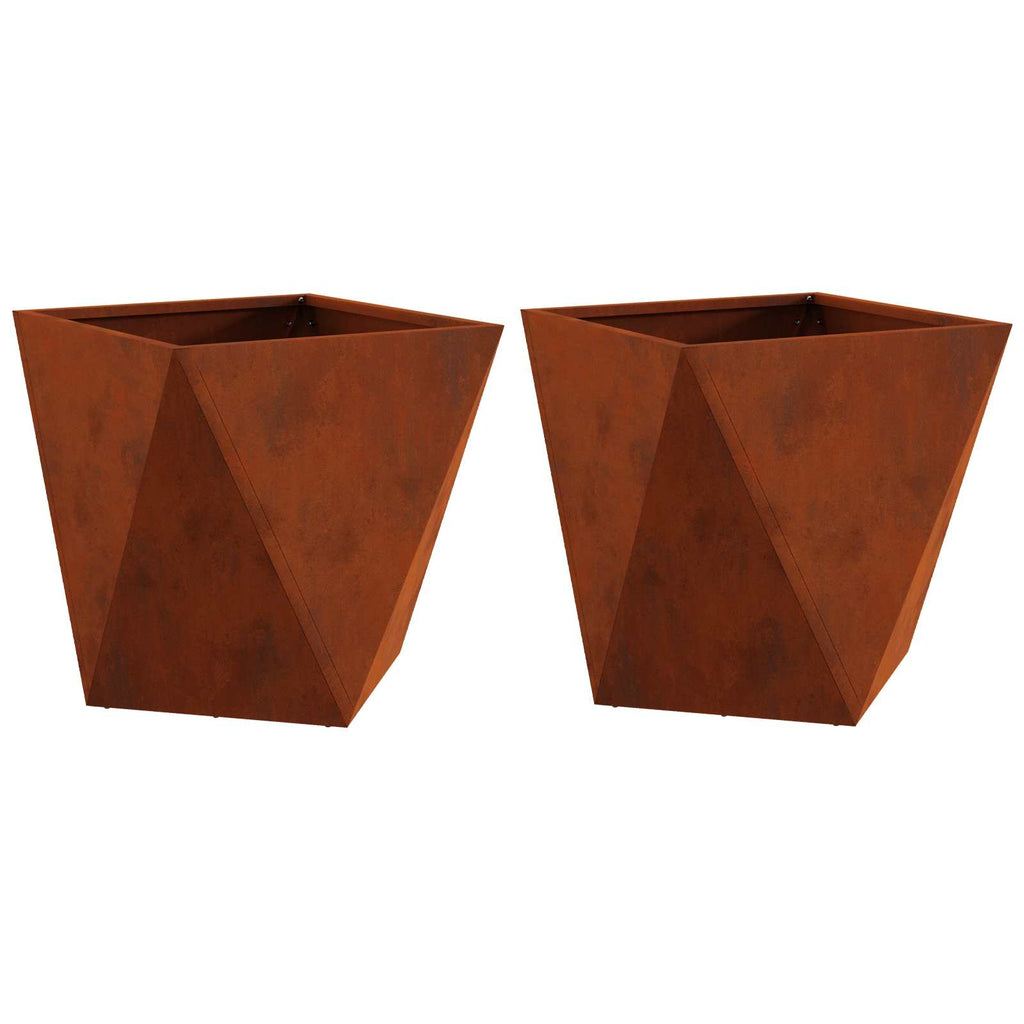 Fioriera 2 pcs Ruggine 50 x 50 x 50 cm