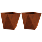 Fioriera 2 pcs Ruggine 50 x 50 x 50 cm