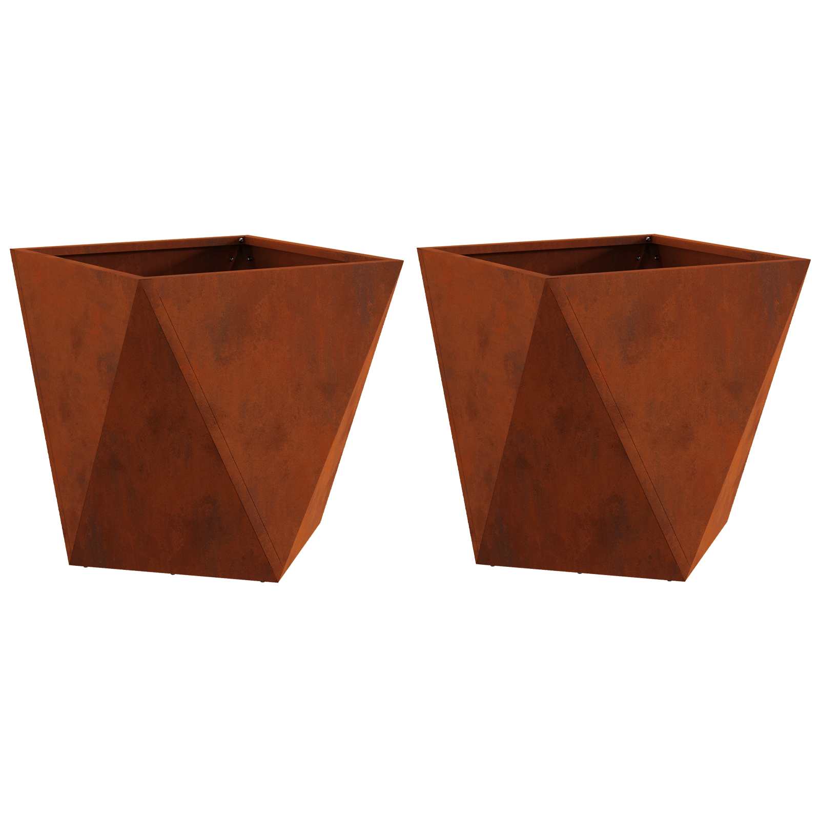 Fioriera 2 pcs Ruggine 50 x 50 x 50 cm