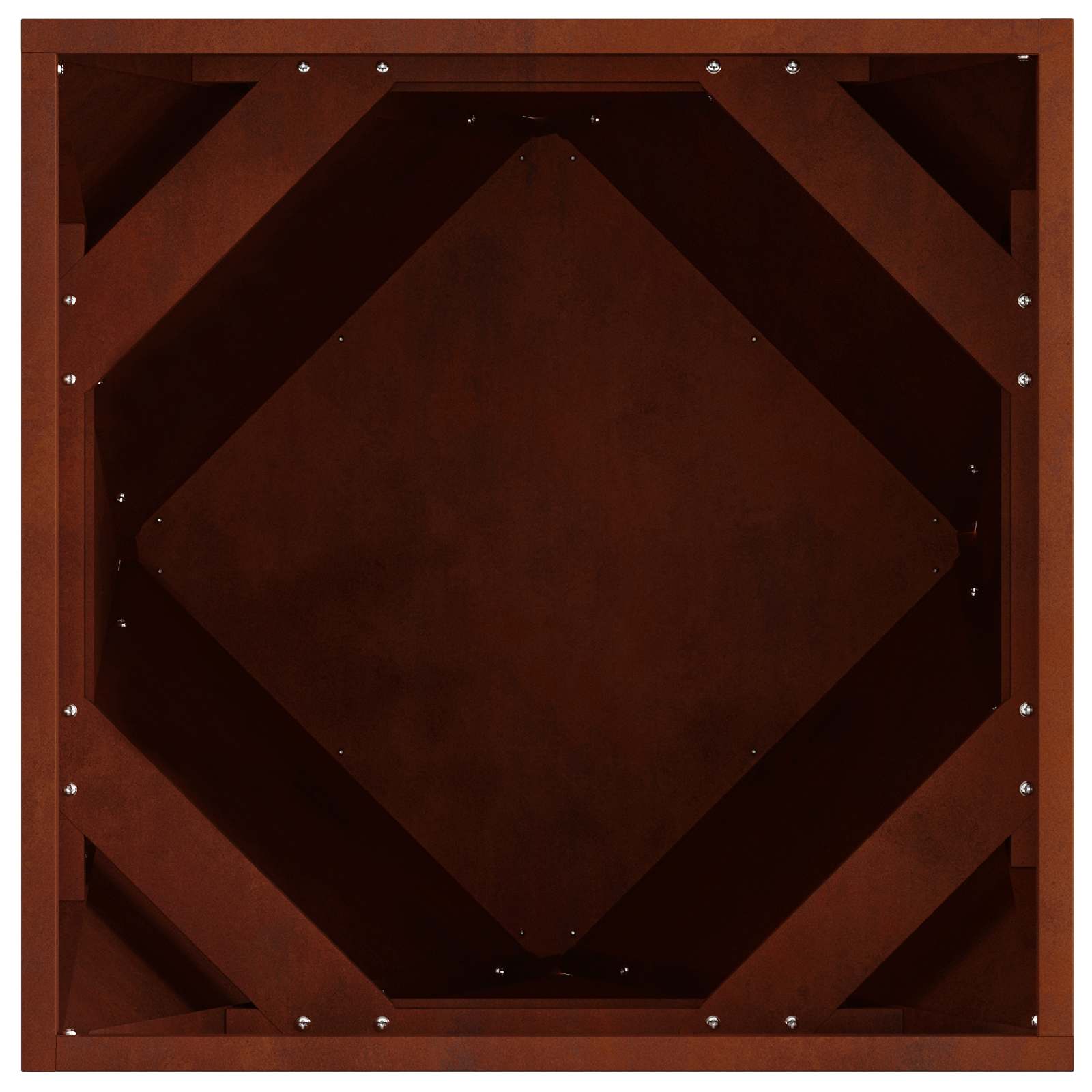 Fioriera 2 pcs Ruggine 50 x 50 x 50 cm