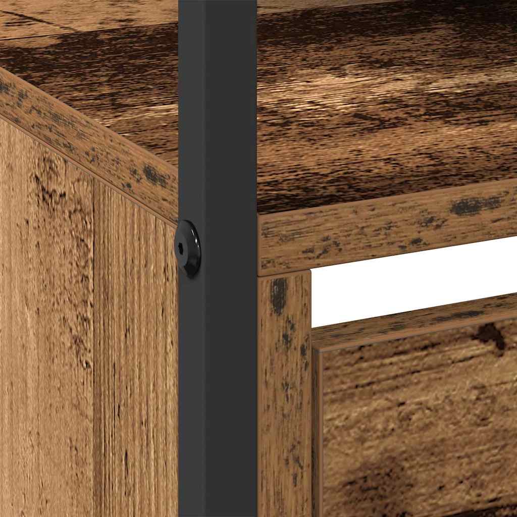 Mobile per scarpe con porta Legno vecchio 100 x 34 x 112 cm
