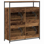 Mobile per scarpe con porta Legno vecchio 100 x 34 x 112 cm