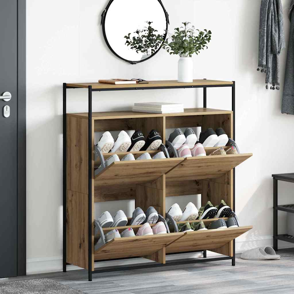 Mobile per scarpe Rovere artigianale 100 x 34 x 112 cm