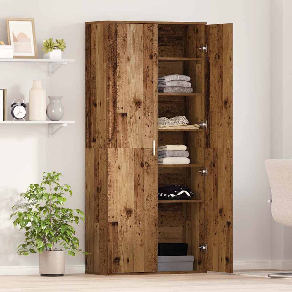 Highboard Legno vecchio 80 x 35 x 180 cm Legno multistrato