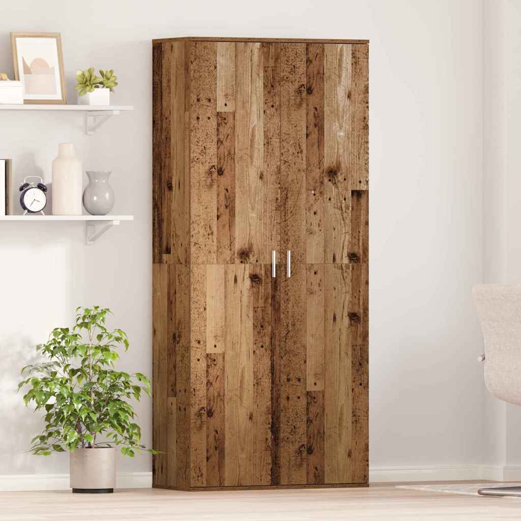Highboard Legno vecchio 80 x 35 x 180 cm Legno multistrato