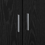 Credenza Rovere Nero 70 x 33.5 x 180 cm Legno multistrato