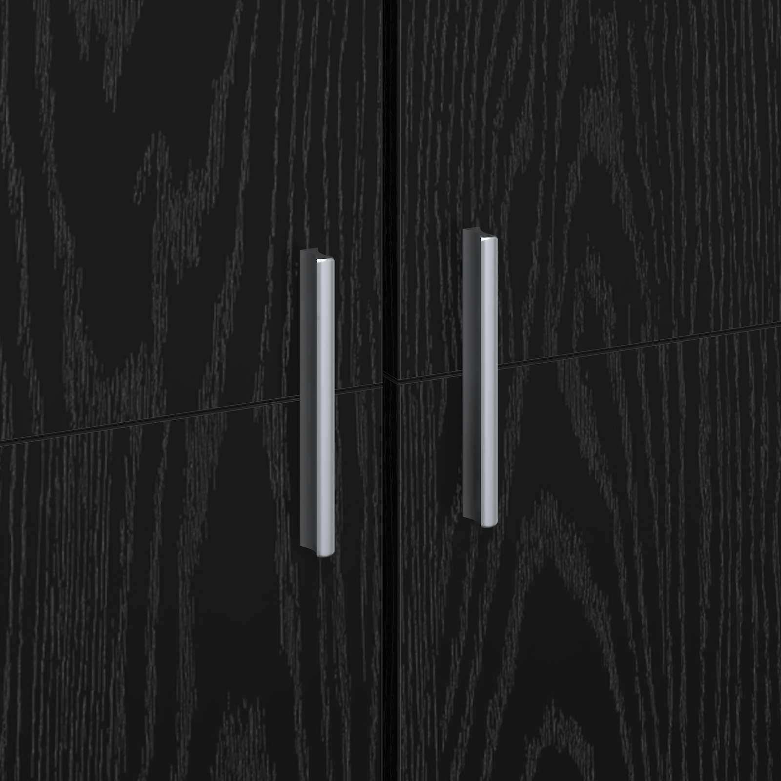 Credenza Rovere Nero 70 x 33.5 x 180 cm Legno multistrato