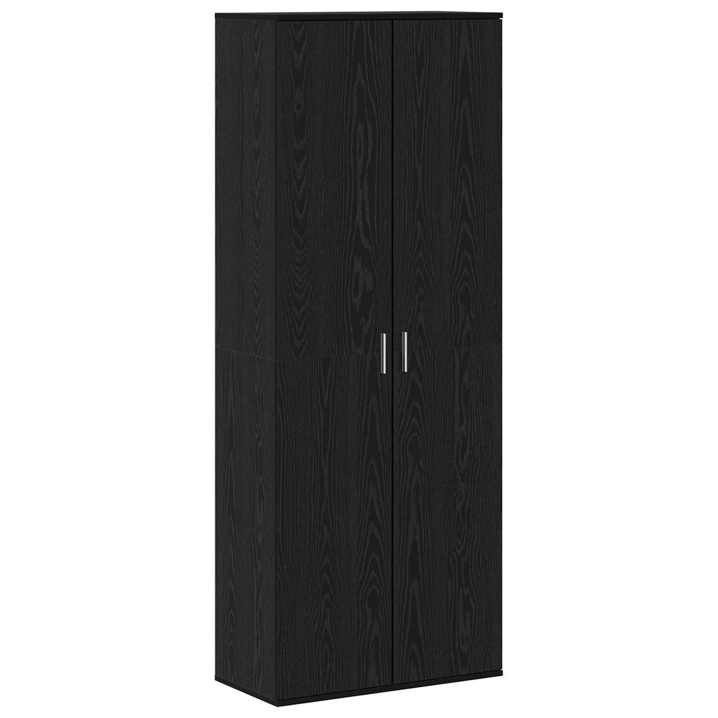 Credenza Rovere Nero 70 x 33.5 x 180 cm Legno multistrato