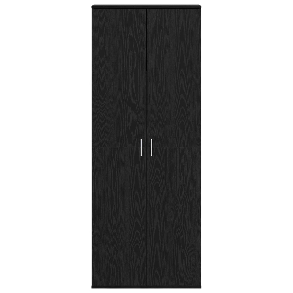 Credenza Rovere Nero 70 x 33.5 x 180 cm Legno multistrato