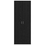 Credenza Rovere Nero 70 x 33.5 x 180 cm Legno multistrato